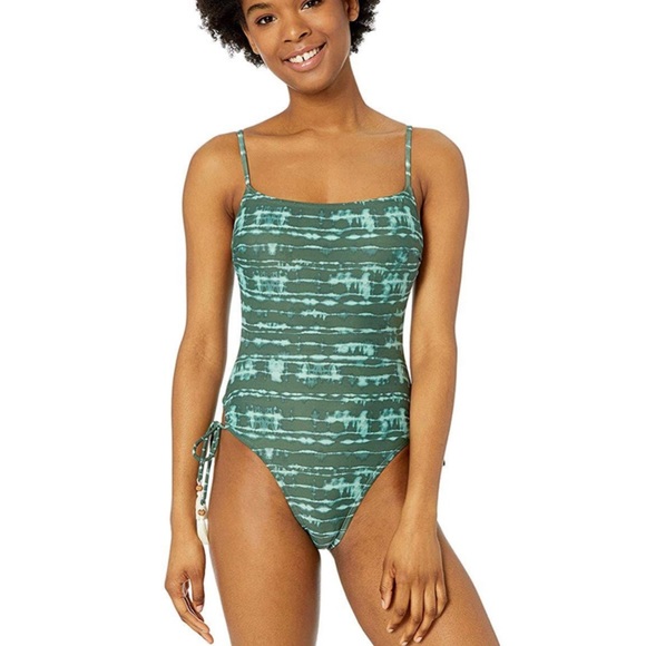 NWT Boho green tassel one-piece swimsuit -Small - Picture 7 of 8